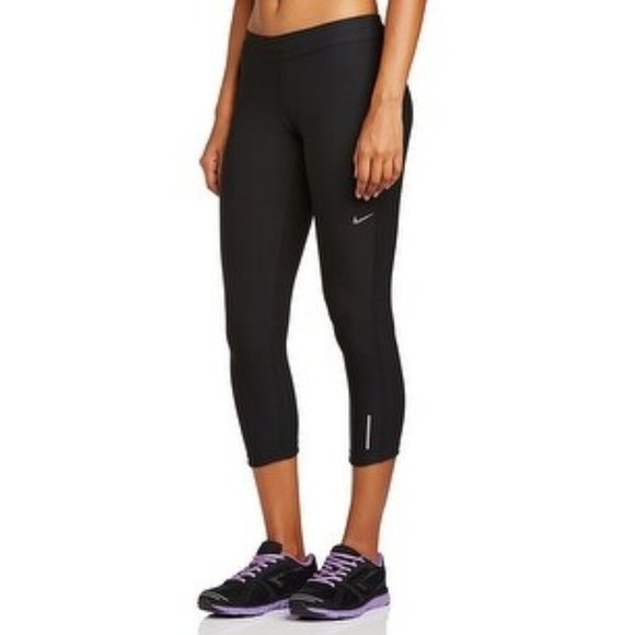 NIKE DRI FIT REFLECTIVE RUNNING CROPPED LEGGINGS - Picture 3 of 9